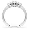 Anillo Stilla Attract de corte redondo, blanco, acabado plateado Anillo Stilla Attract de corte redondo, blanco, acabado plateado