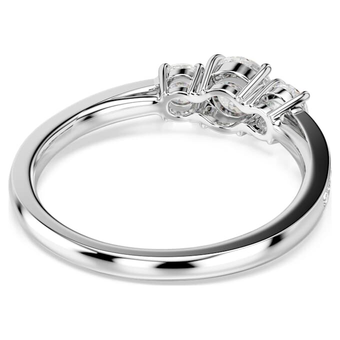 Anillo Stilla Attract de corte redondo, blanco, acabado plateado Anillo Stilla Attract de corte redondo, blanco, acabado plateado