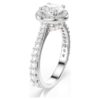 Anillo Una Angelic, corte redondo, blanco, acabado tono plateado Anillo Una Angelic, corte redondo, blanco, acabado tono plateado