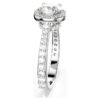 Anillo Una Angelic, corte redondo, blanco, acabado tono plateado Anillo Una Angelic, corte redondo, blanco, acabado tono plateado