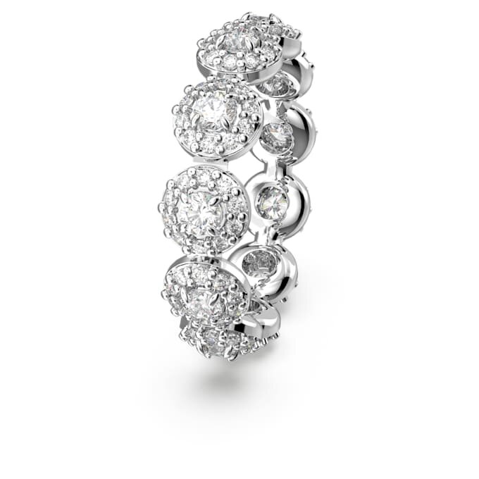 Anillo Una Angelic, corte redondo, blanco, chapado en rodio Anillo Una Angelic, corte redondo, blanco, chapado en rodio