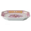 Bandeja Idyllia de porcelana, motivo de cristales, flor, pequeña, rosa
