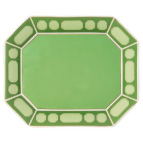 Bandeja Signum de porcelana, grande, verde
