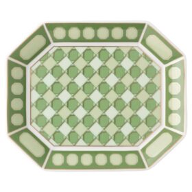 Bandeja Signum de porcelana, pequeña, verde