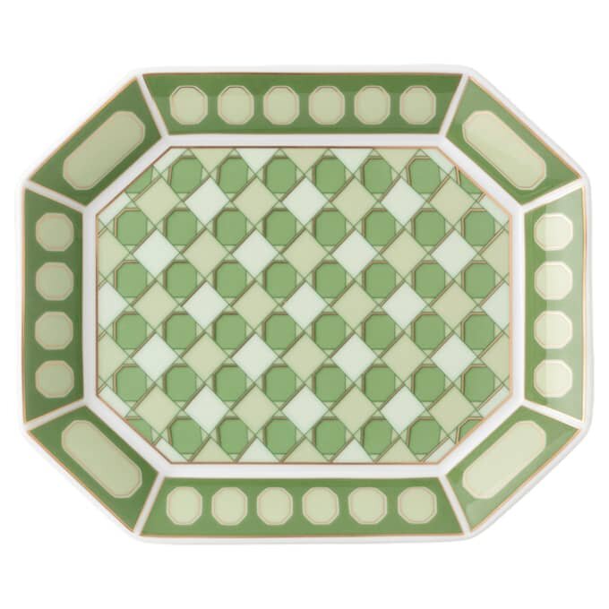 Bandeja Signum de porcelana, pequeña, verde Bandeja Signum de porcelana, pequeña, verde