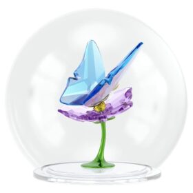 Bola de vidrio Idyllia con mariposa y flor