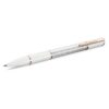 Bolígrafo Crystalline blanco, chapado en tono oro rosa Bolígrafo Crystalline blanco, chapado en tono oro rosa