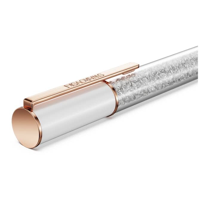 Bolígrafo Crystalline blanco, chapado en tono oro rosa Bolígrafo Crystalline blanco, chapado en tono oro rosa