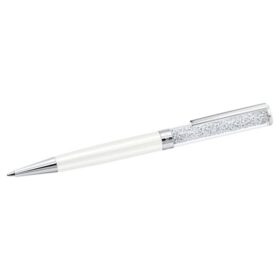 Bolígrafo Crystalline blanco, lacado en blanco, cromado