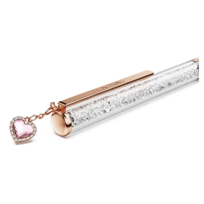 Bolígrafo Crystalline con forma de corazón, rosa, lacado en rosa, chapado en tono oro rosa Bolígrafo Crystalline con forma de corazón, rosa, lacado en rosa, chapado en tono oro rosa