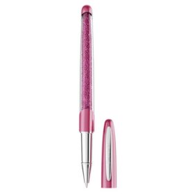 Bolígrafo de bola Crystalline rosa, cromado