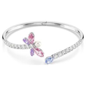 Brazalete Ariana Grande X Swarovski con cortes mixtos, libélula, multicolor, chapado en rodio
