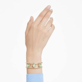 Brazalete Chroma con corte cojín, multicolor, chapado en tono dorado