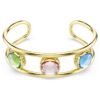 Brazalete Chroma con corte cojín, multicolor, chapado en tono dorado Brazalete Chroma con corte cojín, multicolor, chapado en tono dorado