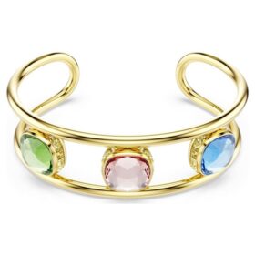 Brazalete Chroma con corte cojín, multicolor, chapado en tono dorado