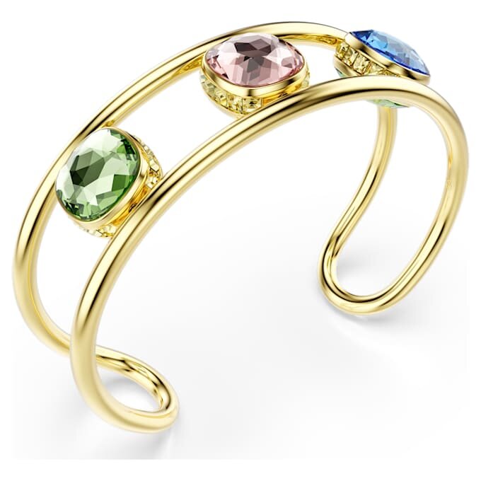 Brazalete Chroma con corte cojín, multicolor, chapado en tono dorado Brazalete Chroma con corte cojín, multicolor, chapado en tono dorado