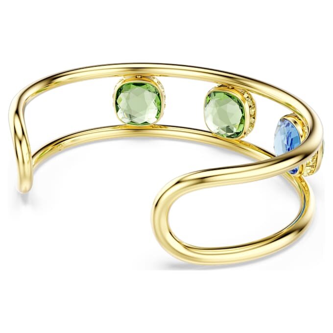 Brazalete Chroma con corte cojín, multicolor, chapado en tono dorado Brazalete Chroma con corte cojín, multicolor, chapado en tono dorado
