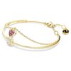 Brazalete Chroma con forma de corazón, rojo, chapado en tono dorado
