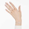 Brazalete Constella con perlas de cristal, cortes redondos, blanco, chapado en rodio Brazalete Constella con perlas de cristal, cortes redondos, blanco, chapado en rodio