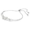 Brazalete Constella con perlas de cristal, cortes redondos, blanco, chapado en rodio Brazalete Constella con perlas de cristal, cortes redondos, blanco, chapado en rodio