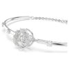 Brazalete Constella de corte redondo, piedra danzante, blanco, chapado en rodio Brazalete Constella de corte redondo, piedra danzante, blanco, chapado en rodio