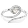 Brazalete de Ariana Grande x Swarovski con perla de cristal, corte baguette, blanco, chapado en rodio