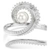 Brazalete de Ariana Grande x Swarovski con perla de cristal, corte baguette, blanco, chapado en rodio