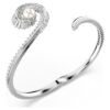 Brazalete de Ariana Grande x Swarovski con perla de cristal, corte baguette, blanco, chapado en rodio