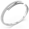 Brazalete Dextera con cierre magnético, blanco, chapado en rodio Brazalete Dextera con cierre magnético, blanco, chapado en rodio