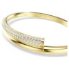 Brazalete Dextera con cierre magnético, blanco, chapado en tono dorado