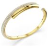 Brazalete Dextera con cierre magnético, blanco, chapado en tono dorado