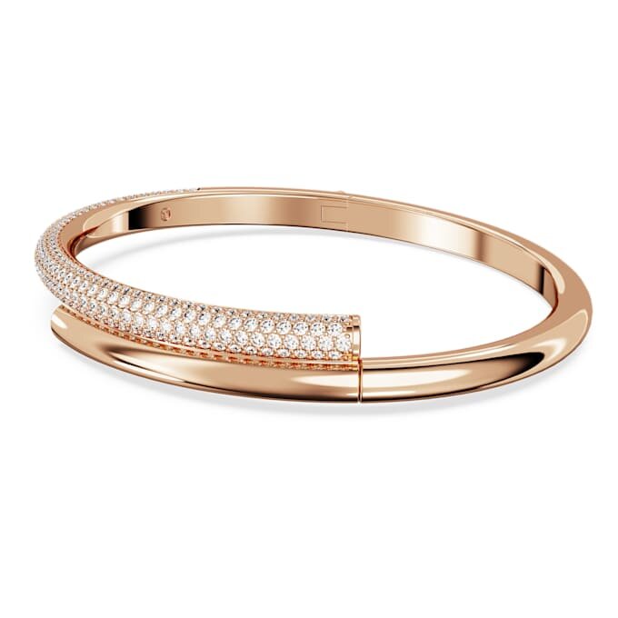 Brazalete Dextera con cierre magnético, blanco, chapado en tono oro rosa Brazalete Dextera con cierre magnético, blanco, chapado en tono oro rosa