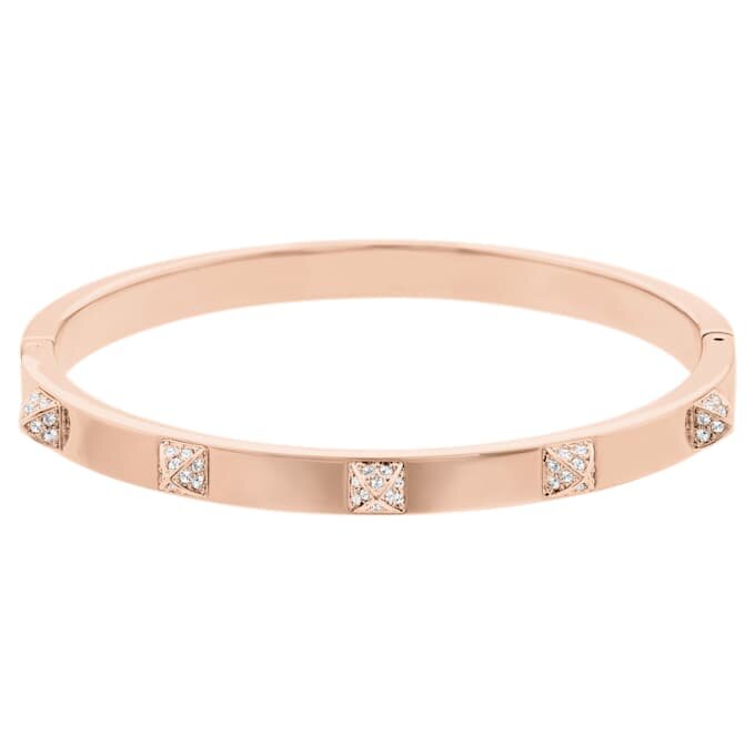 Brazalete Dextera con pavé, blanco, chapado en tono oro rosa Brazalete Dextera con pavé, blanco, chapado en tono oro rosa