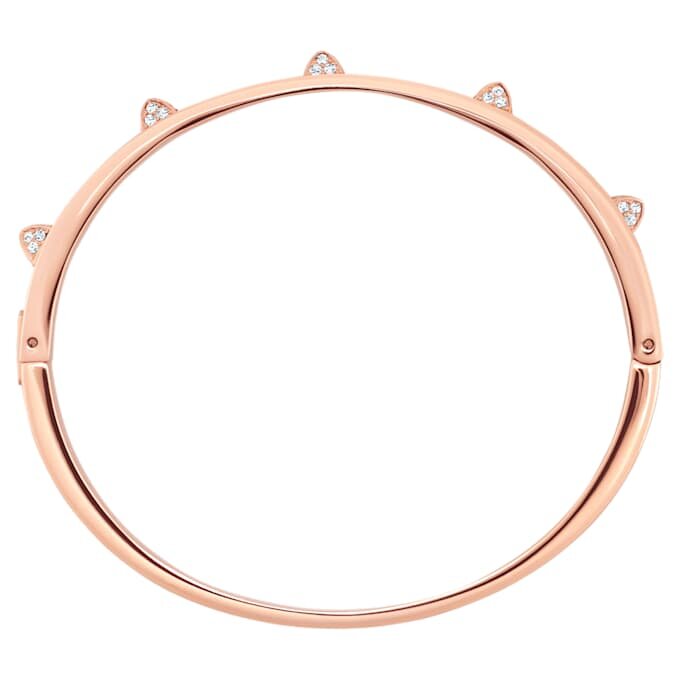 Brazalete Dextera con pavé, blanco, chapado en tono oro rosa Brazalete Dextera con pavé, blanco, chapado en tono oro rosa
