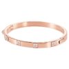 Brazalete Dextera con pavé, blanco, chapado en tono oro rosa Brazalete Dextera con pavé, blanco, chapado en tono oro rosa
