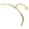 Brazalete Dextera de corte redondo, blanco, chapado en tono dorado Brazalete Dextera de corte redondo, blanco, chapado en tono dorado