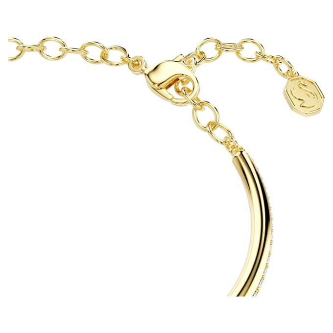 Brazalete Dextera de corte redondo, blanco, chapado en tono dorado Brazalete Dextera de corte redondo, blanco, chapado en tono dorado