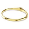 Brazalete Dextera de corte redondo, blanco, chapado en tono dorado Brazalete Dextera de corte redondo, blanco, chapado en tono dorado