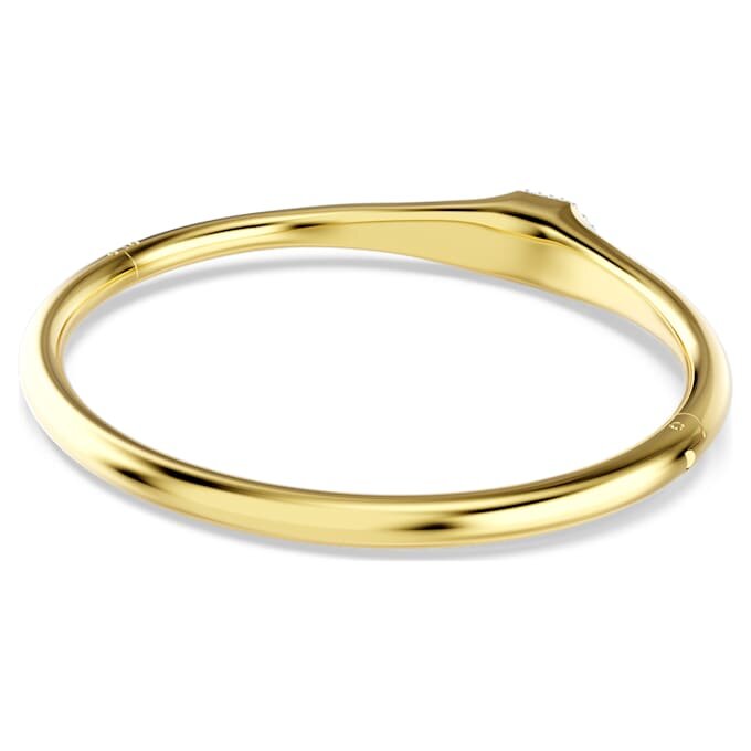 Brazalete Dextera de corte redondo, blanco, chapado en tono dorado Brazalete Dextera de corte redondo, blanco, chapado en tono dorado
