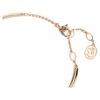 Brazalete Dextera de corte redondo, blanco, chapado en tono oro rosa Brazalete Dextera de corte redondo, blanco, chapado en tono oro rosa