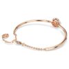 Brazalete Dextera de corte redondo, blanco, chapado en tono oro rosa Brazalete Dextera de corte redondo, blanco, chapado en tono oro rosa