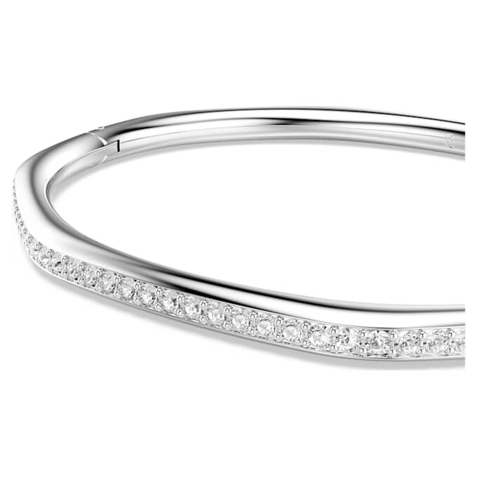 Brazalete Dextera de forma octogonal, corte redondo, blanco, chapado en rodio Brazalete Dextera de forma octogonal, corte redondo, blanco, chapado en rodio