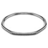 Brazalete Dextera de forma octogonal, corte redondo, blanco, chapado en rutenio