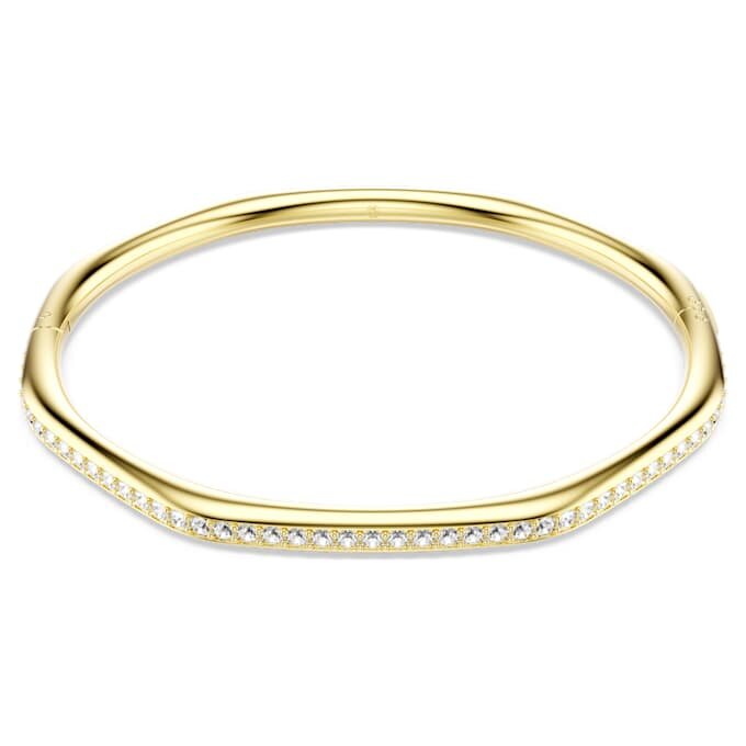 Brazalete Dextera de forma octogonal, corte redondo, blanco, chapado en tono dorado Brazalete Dextera de forma octogonal, corte redondo, blanco, chapado en tono dorado