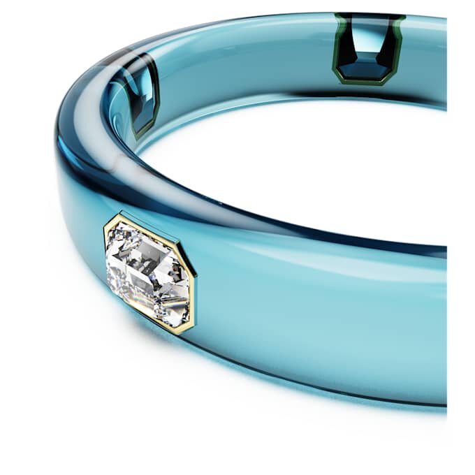 Brazalete Dulcis con corte octogonal, azul, chapado en tono dorado Brazalete Dulcis con corte octogonal, azul, chapado en tono dorado