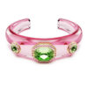 Brazalete Dulcis con cortes mixtos, multicolor, chapado en tono dorado Brazalete Dulcis con cortes mixtos, multicolor, chapado en tono dorado