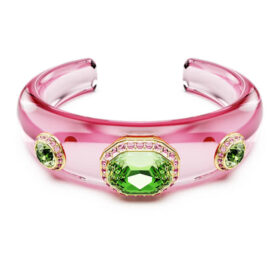 Brazalete Dulcis con cortes mixtos, multicolor, chapado en tono dorado