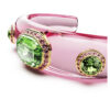 Brazalete Dulcis con cortes mixtos, multicolor, chapado en tono dorado Brazalete Dulcis con cortes mixtos, multicolor, chapado en tono dorado