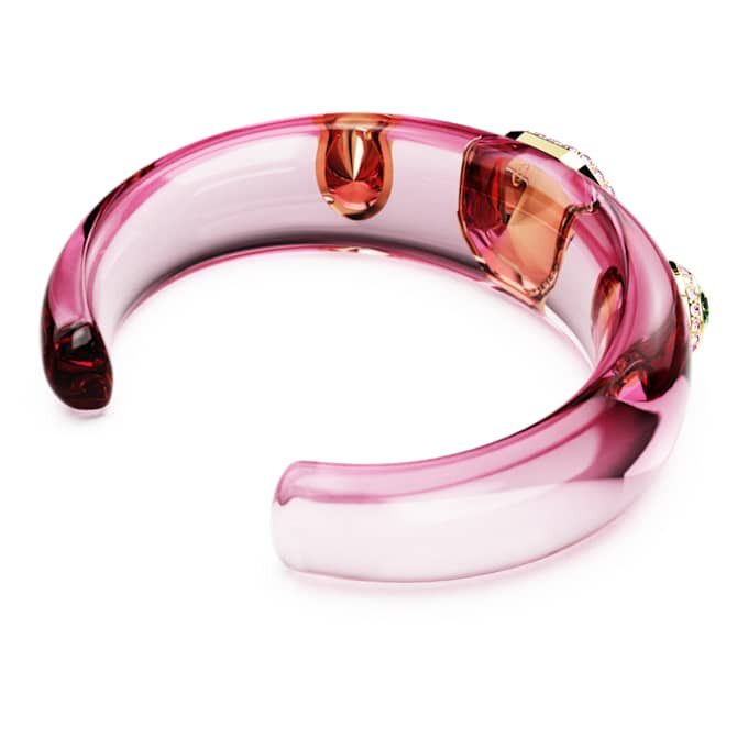 Brazalete Dulcis con cortes mixtos, multicolor, chapado en tono dorado Brazalete Dulcis con cortes mixtos, multicolor, chapado en tono dorado