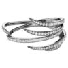 Brazalete «Feather» de la Colección Vienna, blanco, chapado en rutenio Brazalete «Feather» de la Colección Vienna, blanco, chapado en rutenio